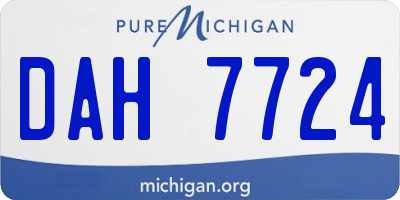 MI license plate DAH7724