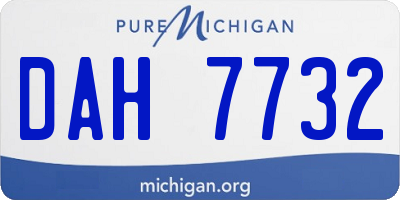 MI license plate DAH7732