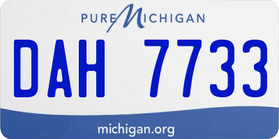 MI license plate DAH7733