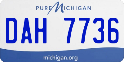 MI license plate DAH7736