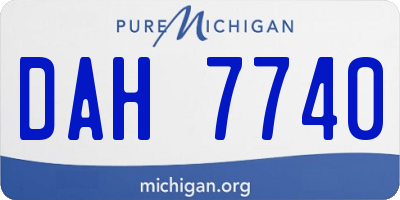 MI license plate DAH7740
