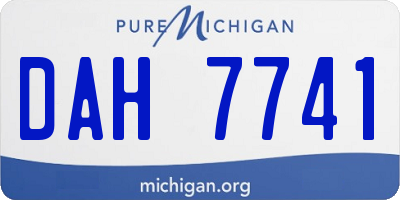MI license plate DAH7741