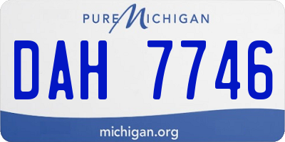 MI license plate DAH7746