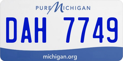 MI license plate DAH7749