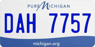 MI license plate DAH7757