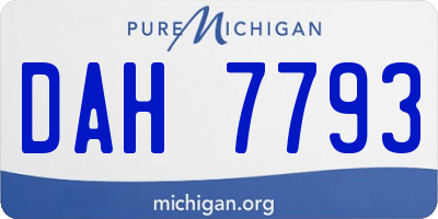 MI license plate DAH7793