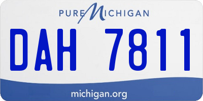 MI license plate DAH7811