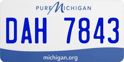 MI license plate DAH7843