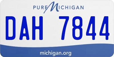MI license plate DAH7844