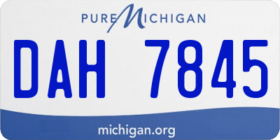 MI license plate DAH7845