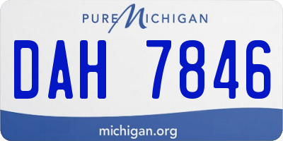 MI license plate DAH7846