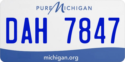 MI license plate DAH7847