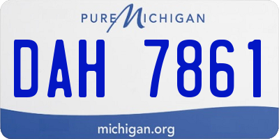MI license plate DAH7861