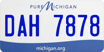 MI license plate DAH7878