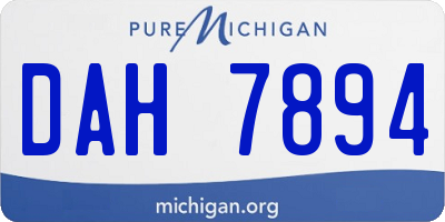 MI license plate DAH7894