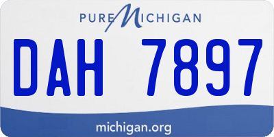 MI license plate DAH7897