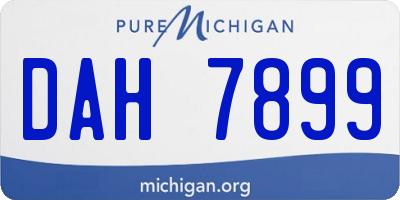 MI license plate DAH7899
