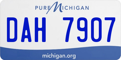 MI license plate DAH7907