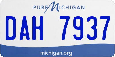 MI license plate DAH7937
