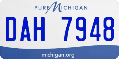 MI license plate DAH7948
