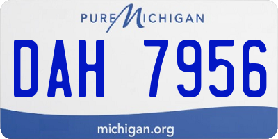 MI license plate DAH7956