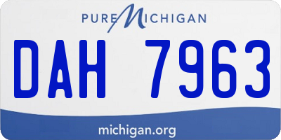 MI license plate DAH7963