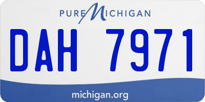 MI license plate DAH7971