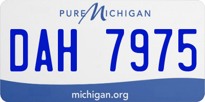 MI license plate DAH7975