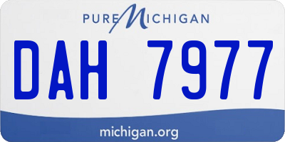 MI license plate DAH7977