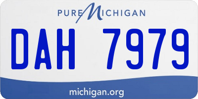 MI license plate DAH7979