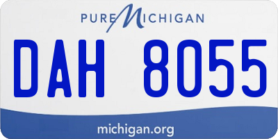 MI license plate DAH8055