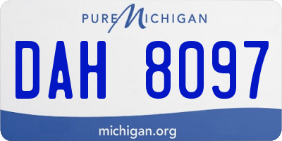 MI license plate DAH8097
