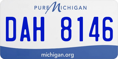 MI license plate DAH8146