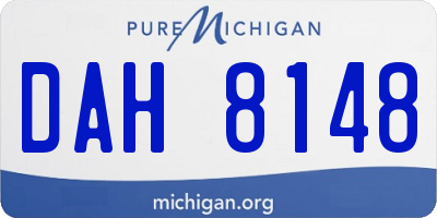 MI license plate DAH8148