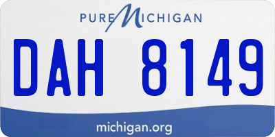 MI license plate DAH8149