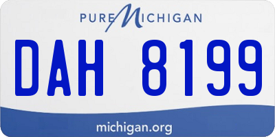 MI license plate DAH8199