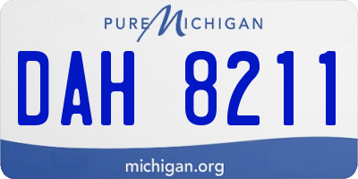 MI license plate DAH8211