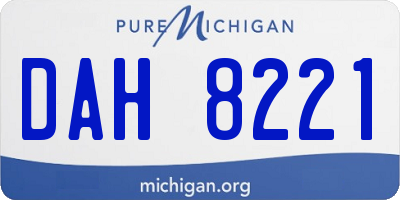 MI license plate DAH8221