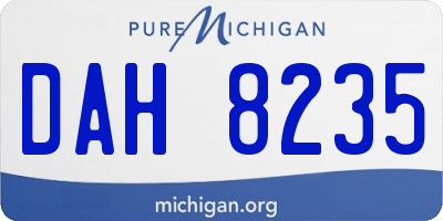 MI license plate DAH8235