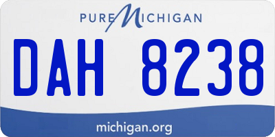 MI license plate DAH8238