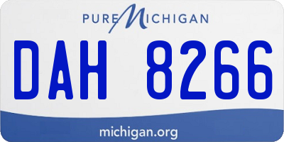 MI license plate DAH8266