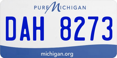 MI license plate DAH8273