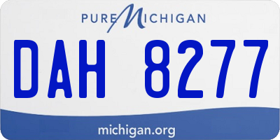 MI license plate DAH8277