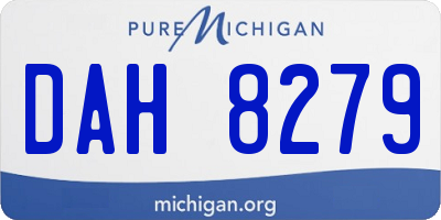 MI license plate DAH8279