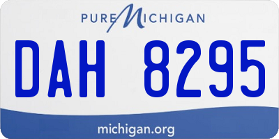 MI license plate DAH8295