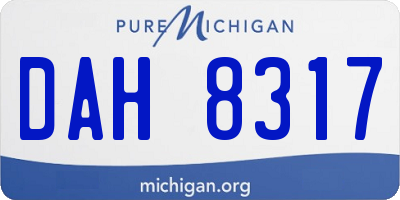 MI license plate DAH8317