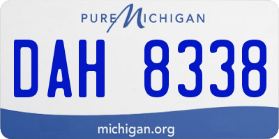 MI license plate DAH8338