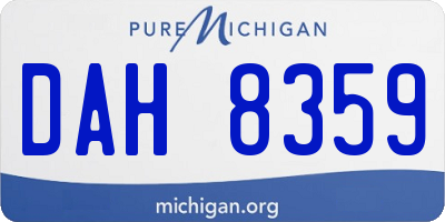 MI license plate DAH8359