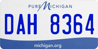 MI license plate DAH8364