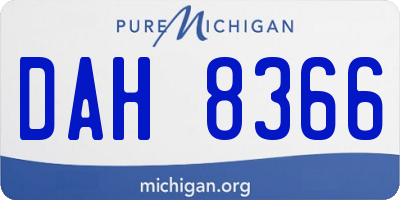 MI license plate DAH8366